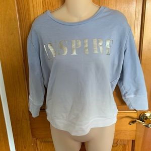 3/4 sleeve ombré shirt
